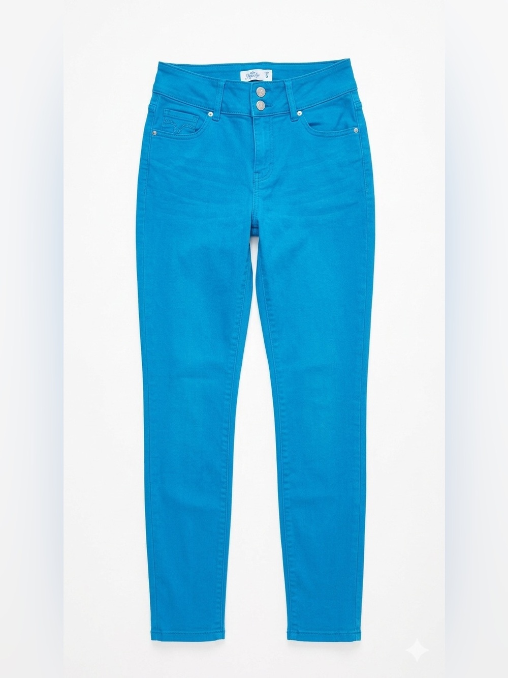 NWT Royalty For Me Super Soft High Rise Slim Ankle Skinny Jeans Turquoise Blue 6